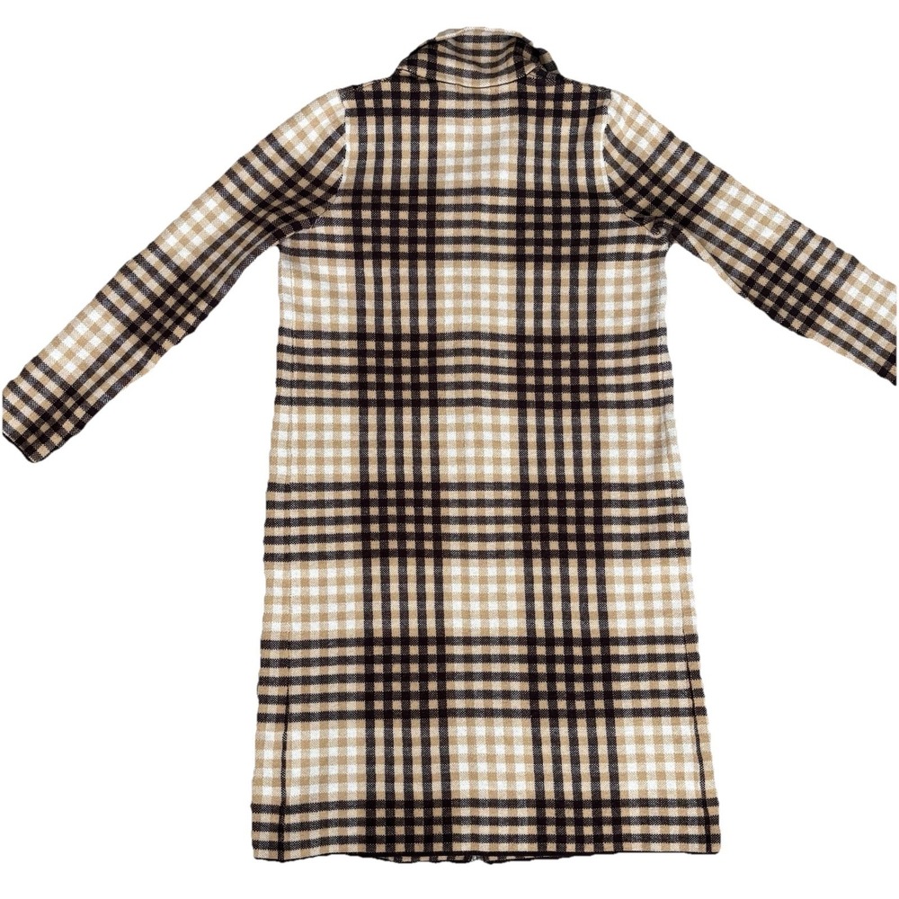 RACHEL Rachel Roy Womens Plaid Sweater Coat Duster Cardigan Sz S Preppy Academia - Picture 5 of 15